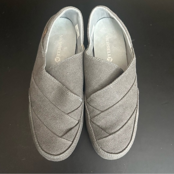 MERRELL Gray Inde Canvas Slip On Shoes Women's‎ Size 7 Flat Casual Loafers - Picture 6 of 9